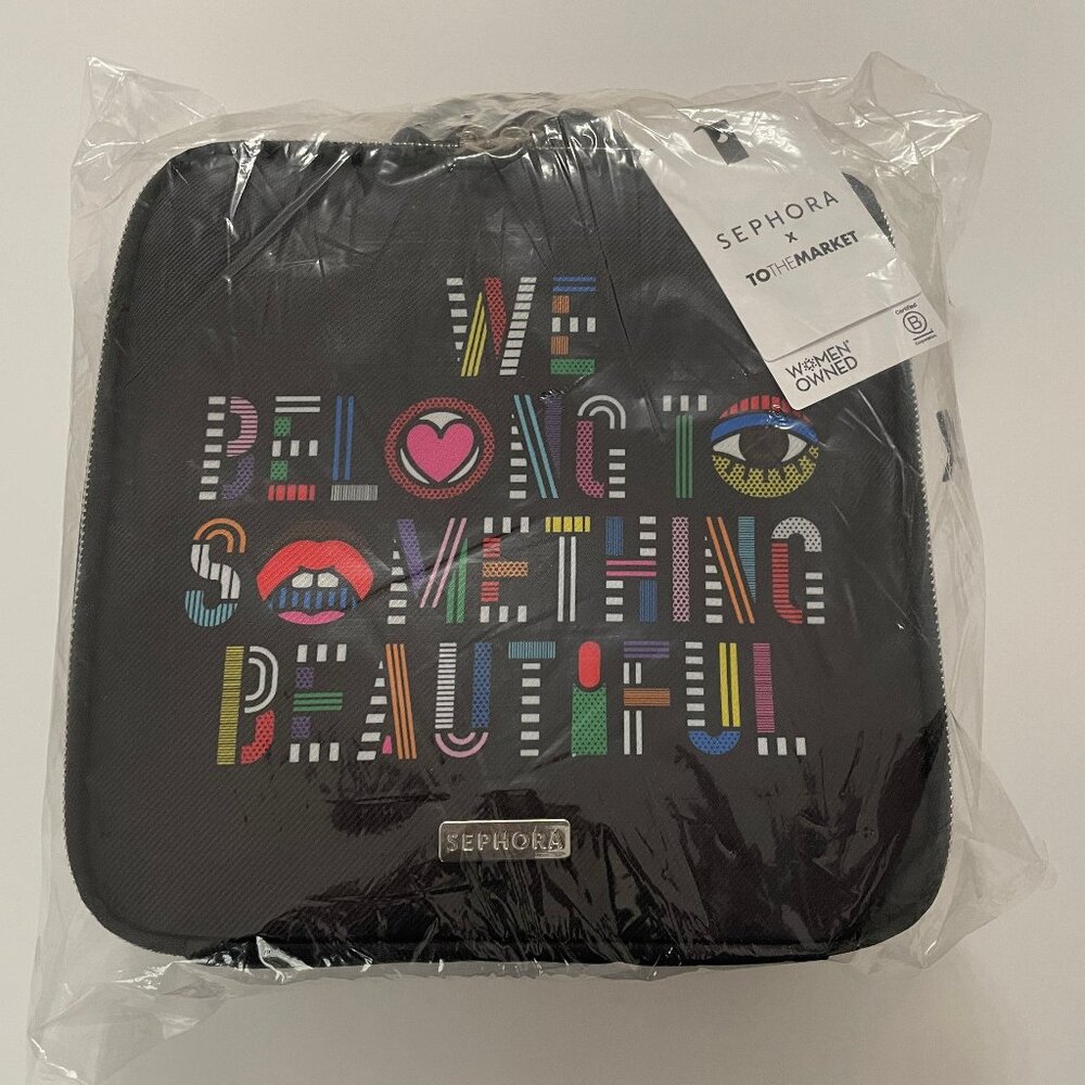 New With Tags Sephora x To the Market Makeup Bag Cosmetic Jewelry Travel